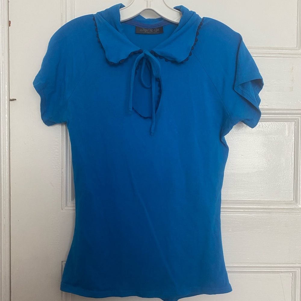 Mode Merr eye candy blouse in blue